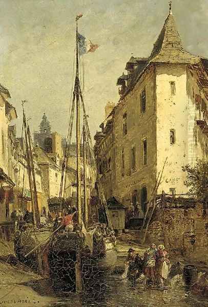 A French fishing port - view 1