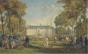 A ball game at Givenchy by Jules Achille Noel