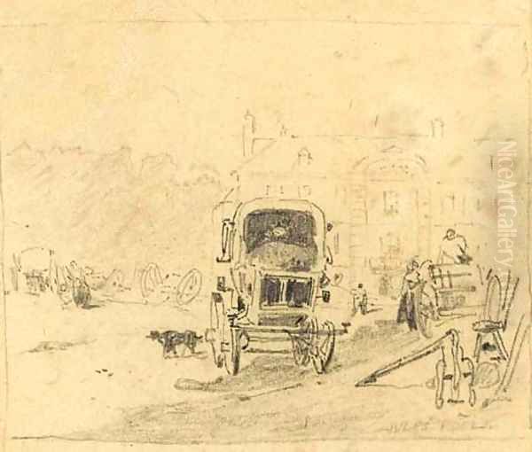 The carriage in the square - view 1