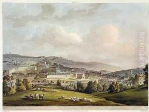 A General View of Bath from Bath Illustrated by a Series of Views by John Claude Nattes
