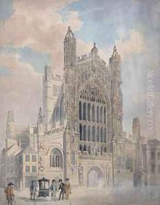 Bath Abbey by John Claude Nattes