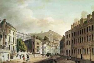 Axford and Paragon Buildings from Bath Illustrated by a Series of Views by John Claude Nattes