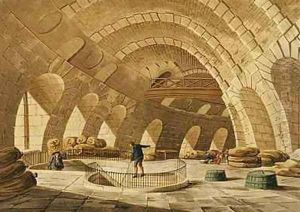 The Wheat Store Rue de Viarmes by John Claude Nattes