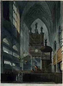 Interior of the Abbey from Bath Illustrated by a Series of Views by John Claude Nattes