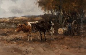 The Transport Of A Tree Trunk by Willem George Fred. Jansen