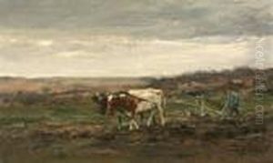 Ploegende Boer by Willem George Fred. Jansen
