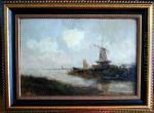 Man In Boat by Willem George Fred. Jansen