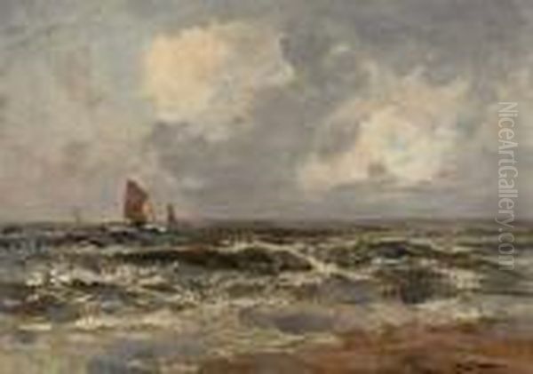 Vissersboot Op Zee - view 1