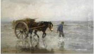 A Shell Fisher In The Breakers by Willem George Fred. Jansen