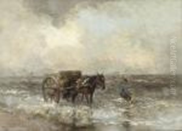 A Shell-fisher In The Surf - view 1