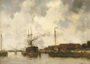 A Busy Day In The Harbour Of Harlingen A Busy Day In The Harbour Of Harlingen