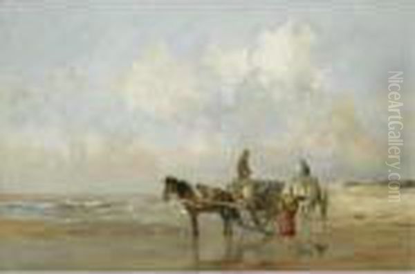 Fisher Folk On The Beach - view 1