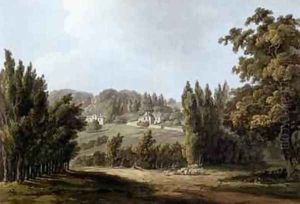 The Hermitage at Montmorency 1809 by John Claude Nattes