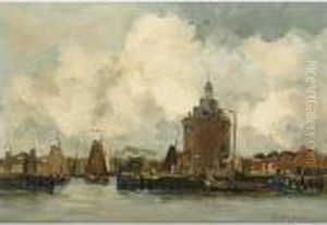 View Of The Dromedaris, Enkhuizen by Willem George Fred. Jansen