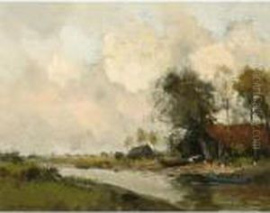 Repairing The Boat by Willem George Fred. Jansen