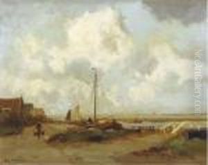 Monnickendam: Activities In The Harbour by Willem George Fred. Jansen