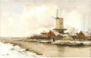 Old Dutch Windmill by Willem George Fred. Jansen