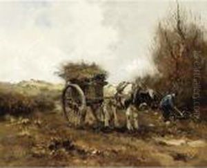 A Woodgatherer In The Dunes by Willem George Fred. Jansen