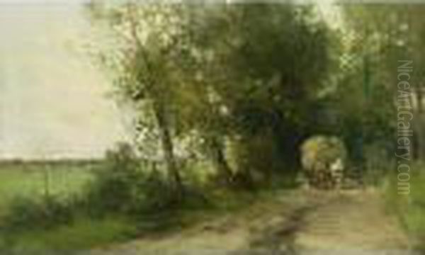 A Haywagon On A Country Road - view 1