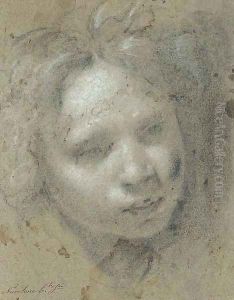Head of a child, looking down to the right by Carlo Francesco Nuvolone
