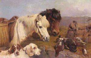 The End Of A Day's Sport by John Sargeant Noble, R.B.A.
