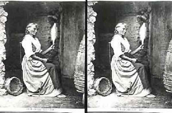Old Woman Spinning Capri 1865 - view 1