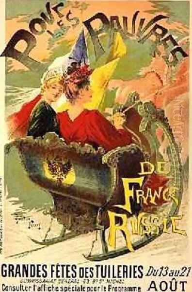 Reproduction of a poster advertising the Grandes Fetes des Tuileries for the Poor of France and Russia 1892 - view 1