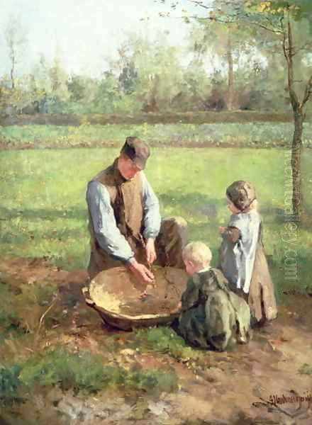 Watching father work - view 1