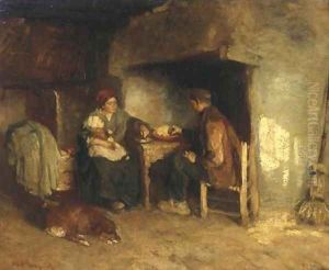 Dinner time by Albert Neuhuys
