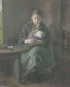 Mother and child by Albert Neuhuys