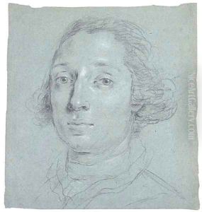 Portrait of a man, bust-length, in a white stock by Giuseppe Nogari