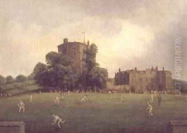 First Australian team to visit England to play a single innings cricket match against Willshers Gentlemen at Chilham Castle Kent August 1878 - view 1