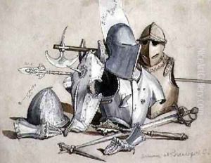 Armour at Brancepeth Castle Durham 1818