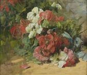 Nature Morte Au Bouquet De Fleurs by Georges Jeannin