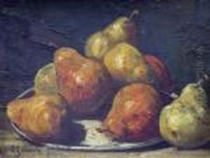 Nature Morte Au Plat De Poires. by Georges Jeannin