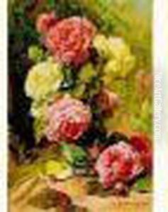 Bouquet De Roses by Georges Jeannin