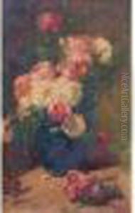 Bouquet De Roses by Georges Jeannin
