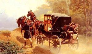 A Carriage Taking a Difficult Hill