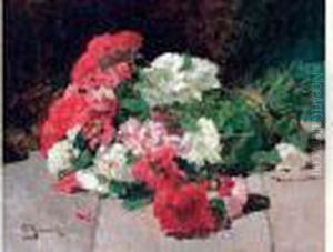 Bouquet De Fleurs Sur Un Entablement