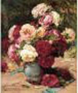 < Vase De Roses Anciennes >. < Vase De Roses Anciennes >.