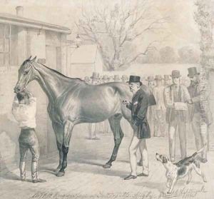 A well known face at the Tattersalls, Rugby by Basil J. Nightingale