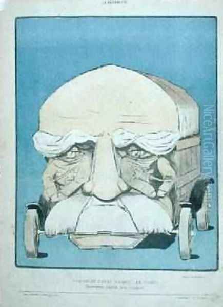 Endurant Solide Boit lObstacle caricature of Georges Clemenceau 1841-1929 as a truck from La Baionnette 1914-18 - view 1