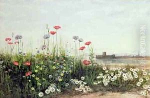 Bank of Summer Flowers by Andrew Nicholl