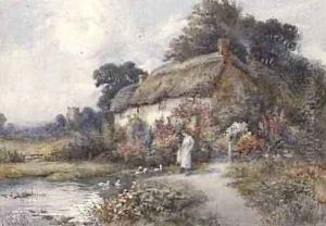 Thatched cottage Ringwood Hampshire by T. Noelsmith