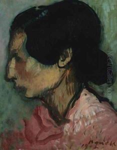Study of a Gypsy (Estudi (Gitana) by Isidro Nonell