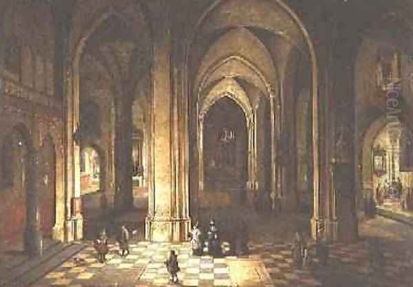 Church interior at night - view 1