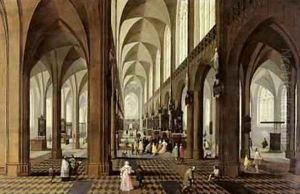 Interior of Antwerp Cathedral 1650 by Pieter the Younger Neefs