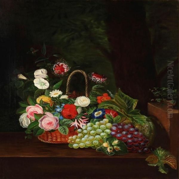 Still Life With Flowers And Grapes - view 1