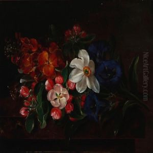 Still Life With Colourful Flowers On A Sill