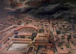 The Eruption of Vesuvius at Pompeii in 79 AD by Niccolini, Antonio